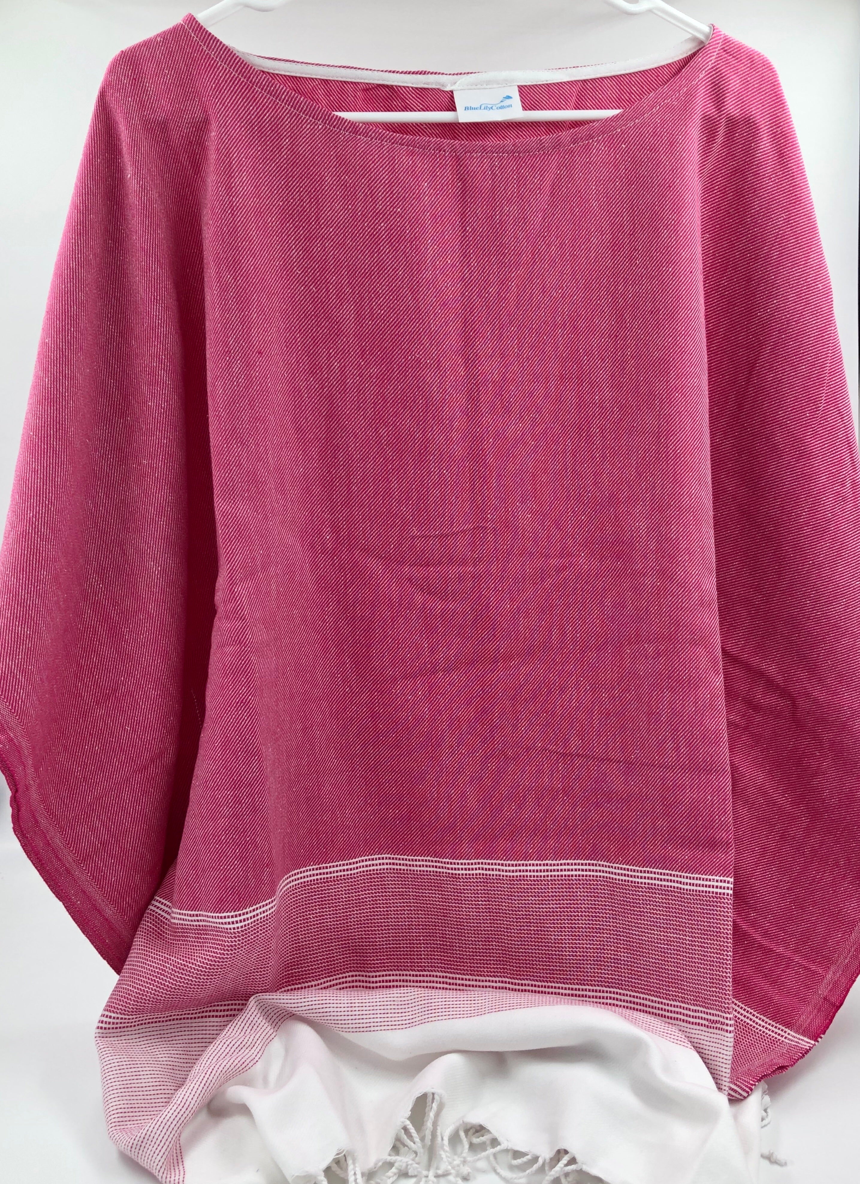 Lidya Cover-Up Poncho - Coral